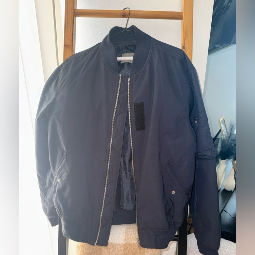 Zara Dark Blue Bomber Jacket